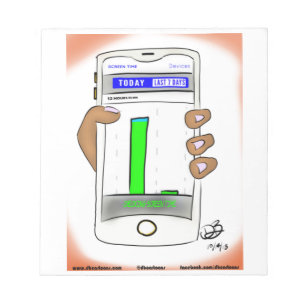 Editor für Bildschirmzeitprodukte Notizblock