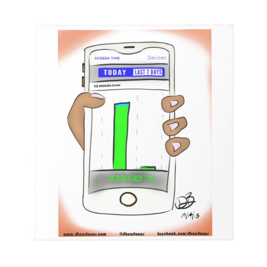 Editor für Bildschirmzeitprodukte Notizblock (Vorderseite)