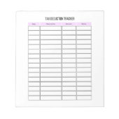 Editor für den Tracker zur Steuerermäßigung für kl Notizblock (Vorderseite)