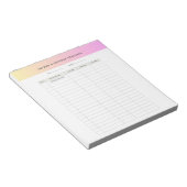 Editor für Einkommens- und Ausgabenüberwachung Notizblock (angewinkelt)