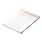 Editor für Einkommens- und Ausgabenüberwachung Notizblock (Rotiert)