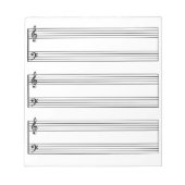 Editor für Manuskript-Musikpapier Notizblock (Vorderseite)