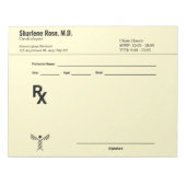 Editor für Minimalistische benutzerdefinierte Pres Notizblock (Vorderseite)