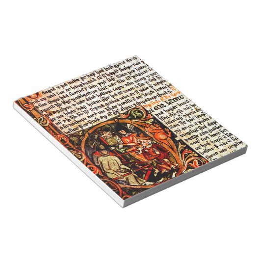 Editor für mittelalterliches Manuskript Notizblock (angewinkelt)