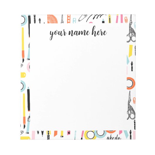 Editor für personalisierte Kunstausgabe Notizblock (Vorderseite)