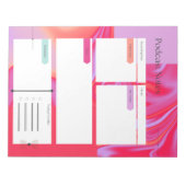 Editor für Podcast-Organisation Notizblock (Vorderseite)