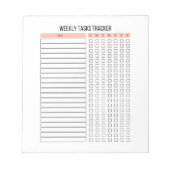 Editor für Weekly Tasks Notizblock (Vorderseite)