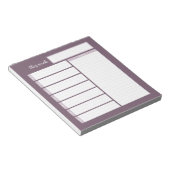 Editor für wöchentliche Menüplanung Notizblock (angewinkelt)