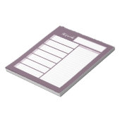 Editor für wöchentliche Menüplanung Notizblock (Rotiert)