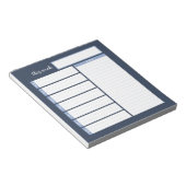 Editor für wöchentliche Menüplanung Notizblock (angewinkelt)