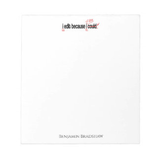 Editor: Ich bearbeiten, weil ich Notepad Personali Notizblock