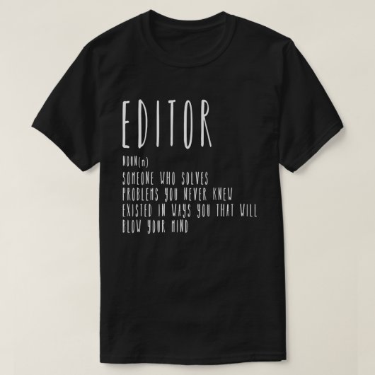 EDITOR JEMAND, DER PROBLEME LÖST, Zeitung T-Shirt (Design vorne)
