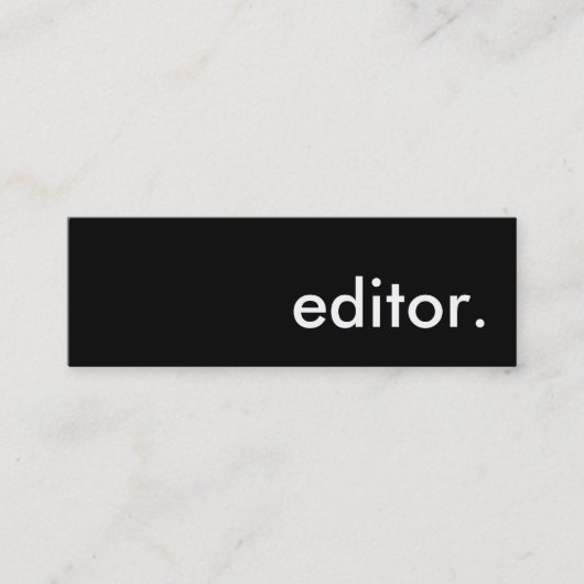 Editor. Mini Visitenkarte (Vorderseite)