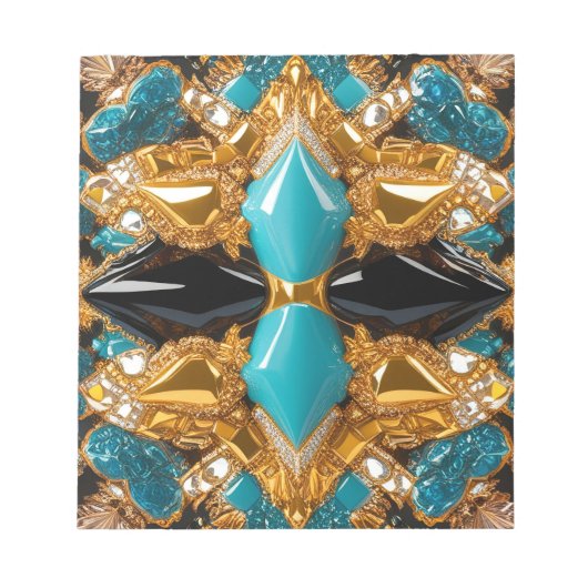 Editor mit Bahamas Farben Modernes Design Notizblock (Vorderseite)