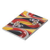 Editor mit belgischen Farben Modernes Design Notizblock (Rotiert)