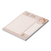 Editor mit Blumendesign und Skripte Notizblock (Rotiert)