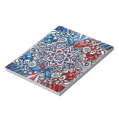 Editor mit französischen Farben Modernes Design Notizblock (Rotiert)