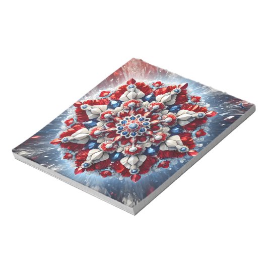 Editor mit norwegischen Farben Modernes Design Notizblock (Rotiert)