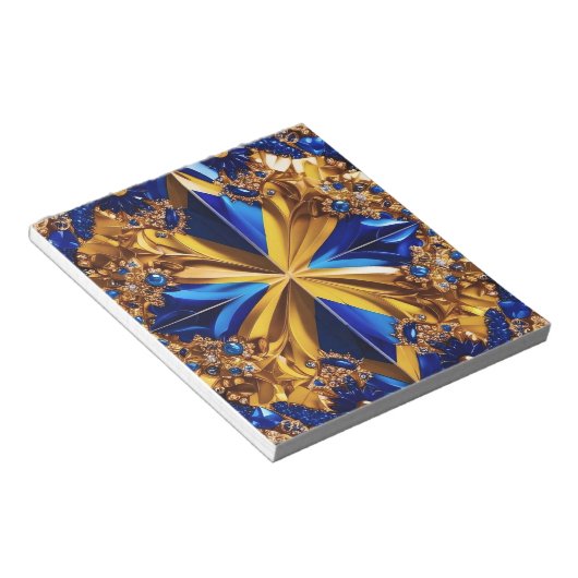 Editor mit Schweden Farben Modernes Design Notizblock (angewinkelt)