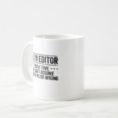 Editor Never Wrong Editors Review Editing Writing Kaffeetasse (Vorderseite Links)