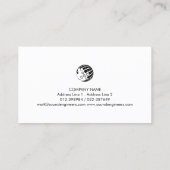 Editor Print Publishing Elegant Monogram Visitenkarte (Rückseite)