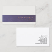 Editor Print Publishing Eleganter violetter Streif Visitenkarte (Vorne/Hinten)