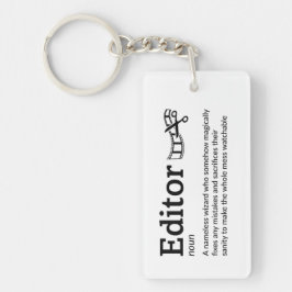 Editordefinition - Assistent für lustige Filme Schlüsselanhänger