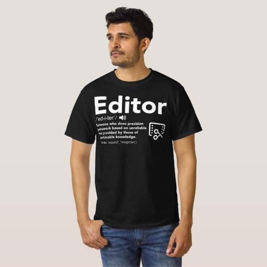 Editordefinition - Funny Gift für Editor T-Shirt (Vorne ganz)