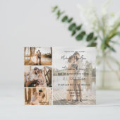 Editorial Chic Multi-Foto-Hochzeitseinladung (Stehend Vorderseite)