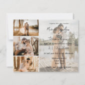 Editorial Chic Multi-Foto-Hochzeitseinladung (Vorderseite)