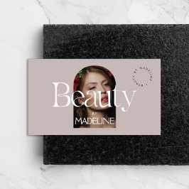 Editorial Chic Text Beauty Blush Mauve Visitenkarte
