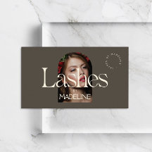 Editorial Chic Text Lashes Ivory/Brown