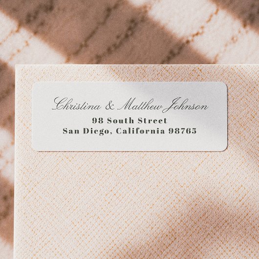 Editorial Elegant Script Hochzeits-Rücksendeadress
