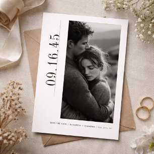 Editorial Hochformat Datum Schwarz Weiß Save-the-D Save The Date