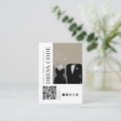 Editorial Hochzeitskleidungscode QR Begleitkarte (Stehend Vorderseite)