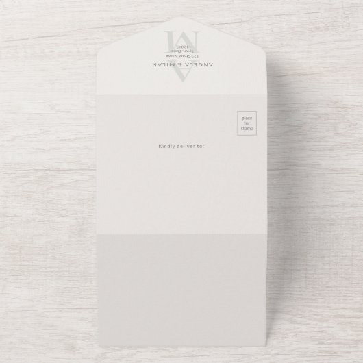 Editorial Initial Wedding All In One Einladung (Außenbereich)