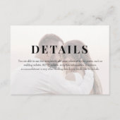 Editorial Ivory Photo Wedding Details Begleitkarte (Vorderseite)