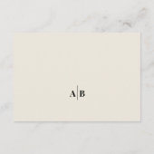 Editorial Ivory Photo Wedding Details Begleitkarte (Rückseite)