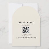 Editorial Ivory Photo Wedding Einladung (Rückseite)