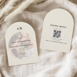Editorial Ivory Photo Wedding Einladung