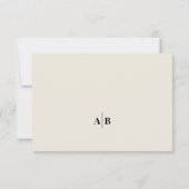 Editorial Ivory Photo Wedding RSVP Karte (Rückseite)
