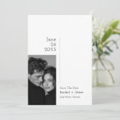 Editorial Luxury Photo Wedding Save the Date (Stehend Vorderseite)