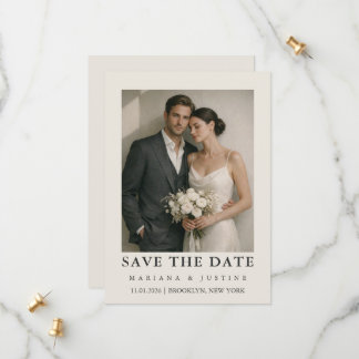 Editorial-Minimalistische Winterhochzeits-Foto | E Save The Date