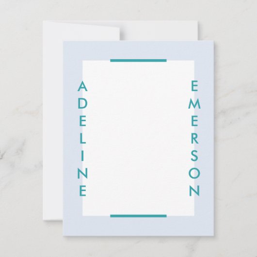 Editorial Modern Typografy Stationery - Blau (Vorderseite)