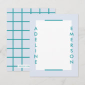 Editorial Modern Typografy Stationery - Blau (Vorne/Hinten)