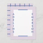 Editorial Modern Typografy Stationery - Lila (Vorne/Hinten)