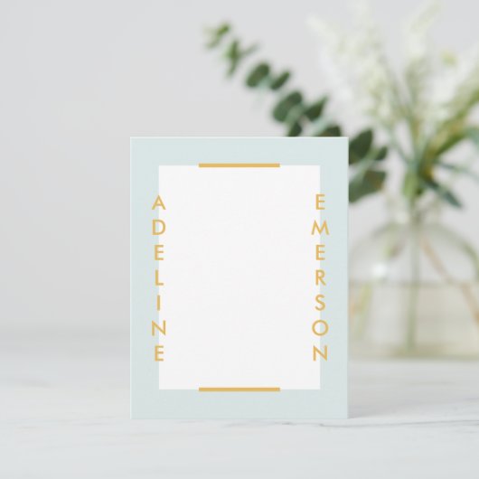 Editorial Modern Typografy Stationery - Minze (Stehend Vorderseite)