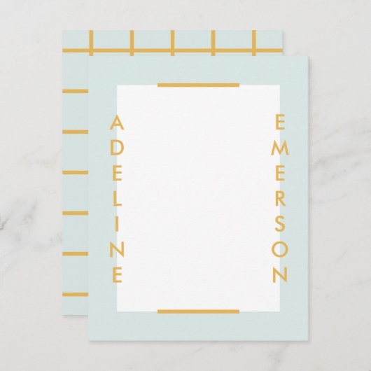 Editorial Modern Typografy Stationery - Minze (Vorne/Hinten)