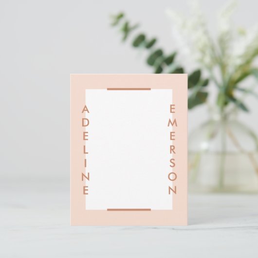 Editorial Modern Typografy Stationery - Peach (Stehend Vorderseite)