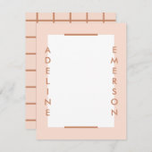 Editorial Modern Typografy Stationery - Peach (Vorne/Hinten)